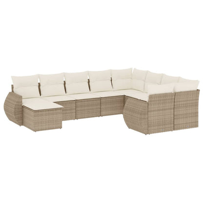 Sofasæt Til Haven 10 Dele Med Hynder Polyrattan - Billede 2