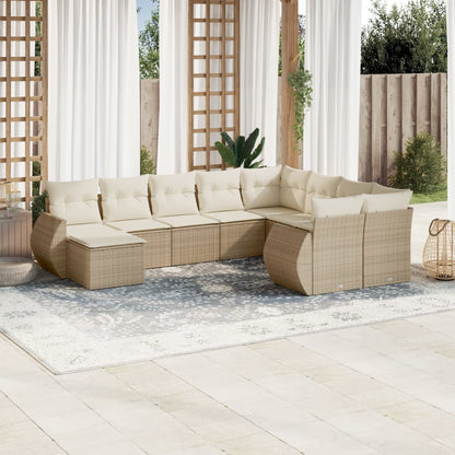 Sofasæt Til Haven 10 Dele Med Hynder Polyrattan - Hovedbillede