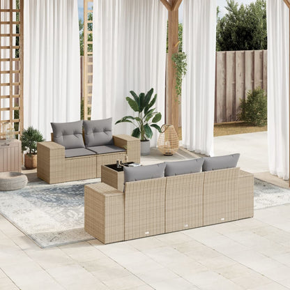 Sofasæt Til Haven 6 Dele Med Hynder Polyrattan - Variant 3254636