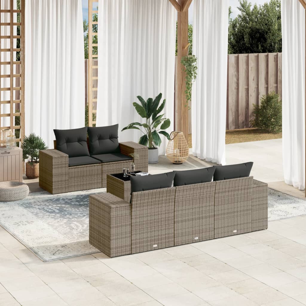 Sofasæt Til Haven 6 Dele Med Hynder Polyrattan - Variant 3254637