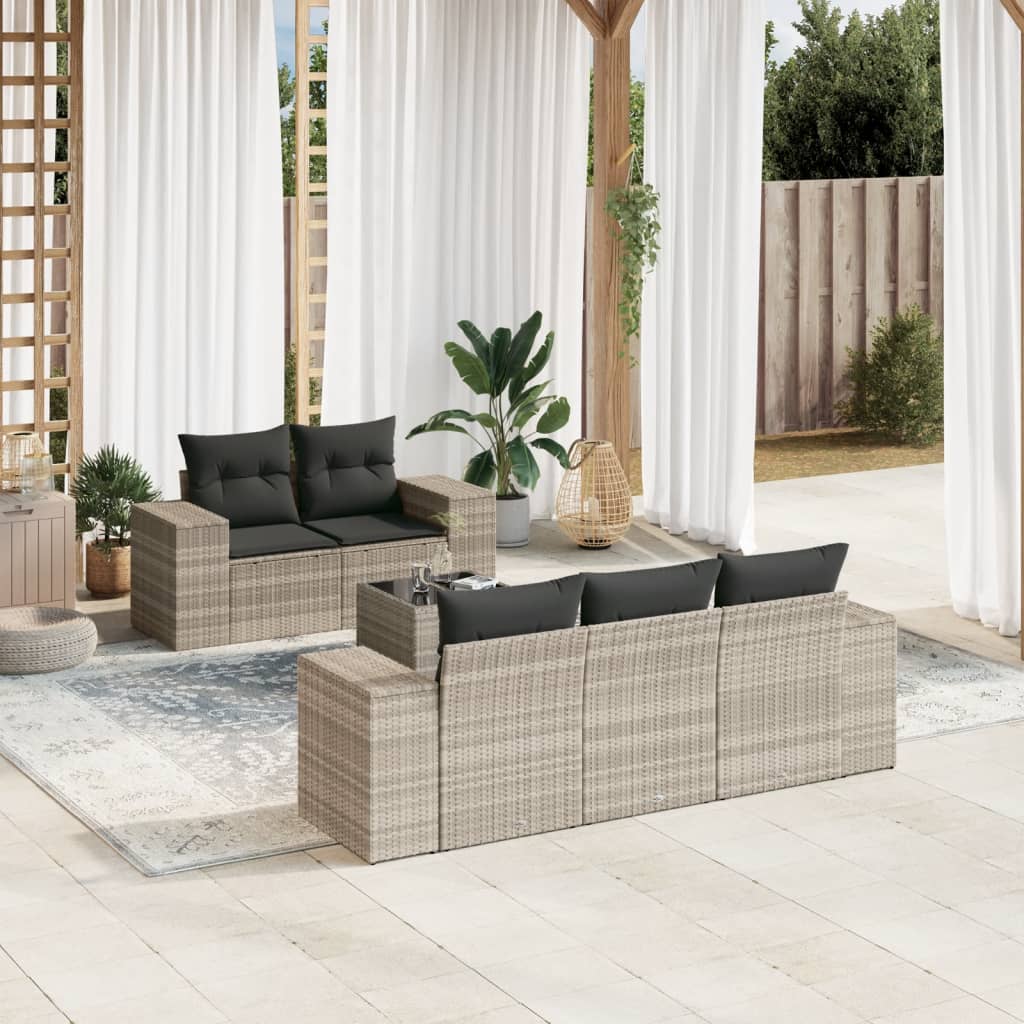 Sofasæt Til Haven 6 Dele Med Hynder Polyrattan - Variant 3254639