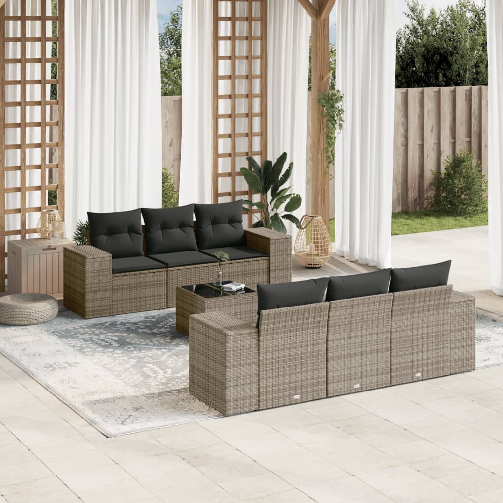 Sofasæt Til Haven 7 Dele Med Hynder Polyrattan - Variant 3254647