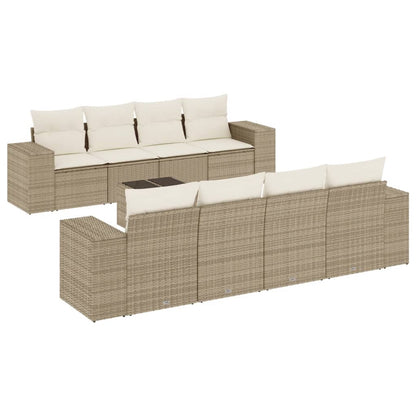 Sofasæt Til Haven 9 Dele Med Hynder Polyrattan - Billede 2