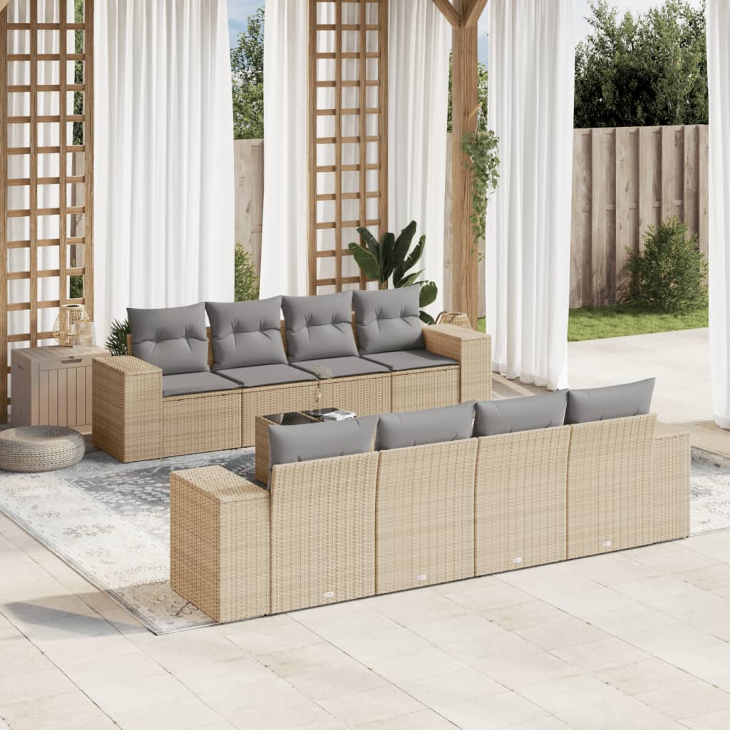 Sofasæt Til Haven 9 Dele Med Hynder Polyrattan - Variant 3254686