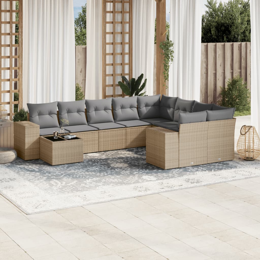 Sofasæt Til Haven 10 Dele Med Hynder Polyrattan - Variant 3255396