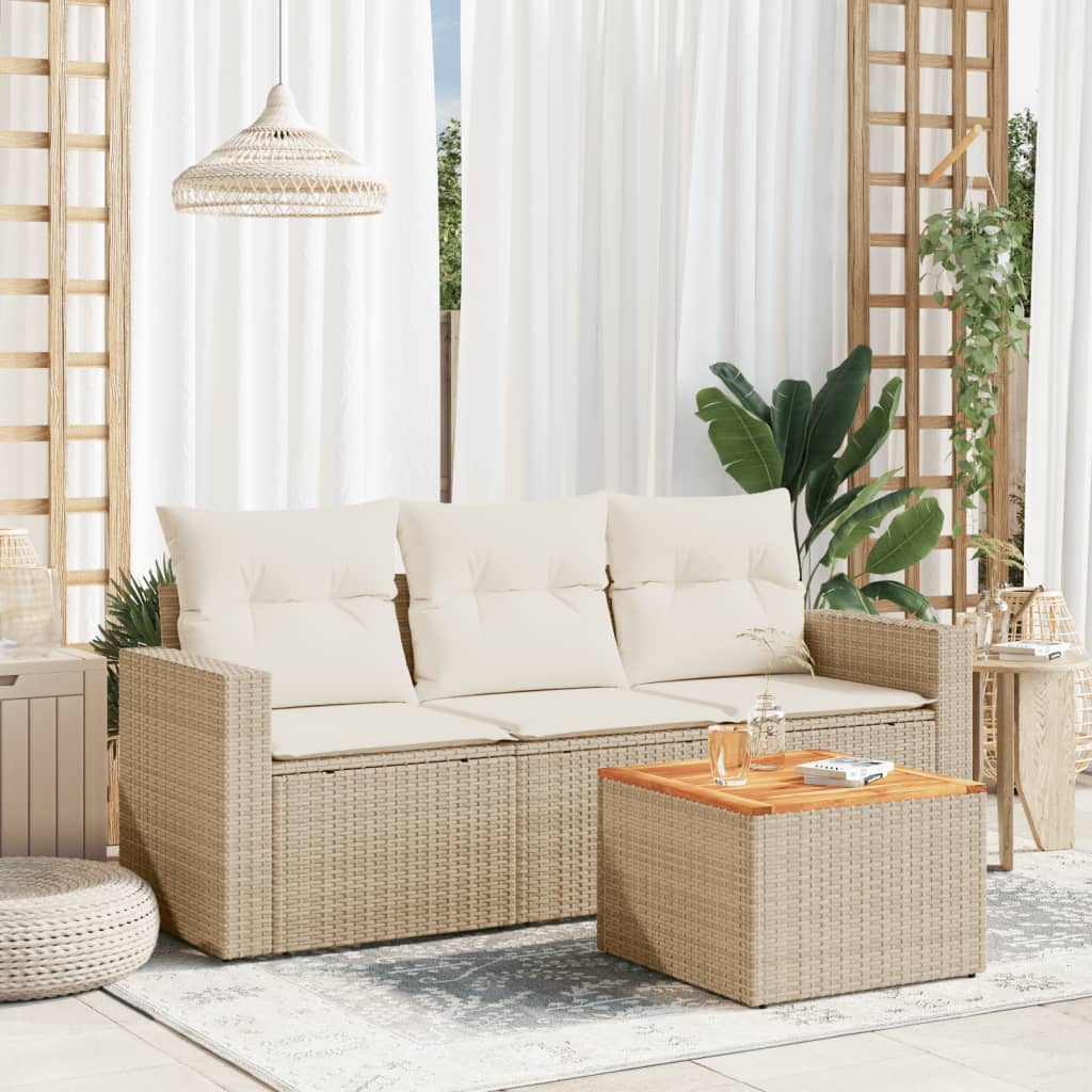 Sofasæt Til Haven 4 Dele Med Hynder Polyrattan - Hovedbillede