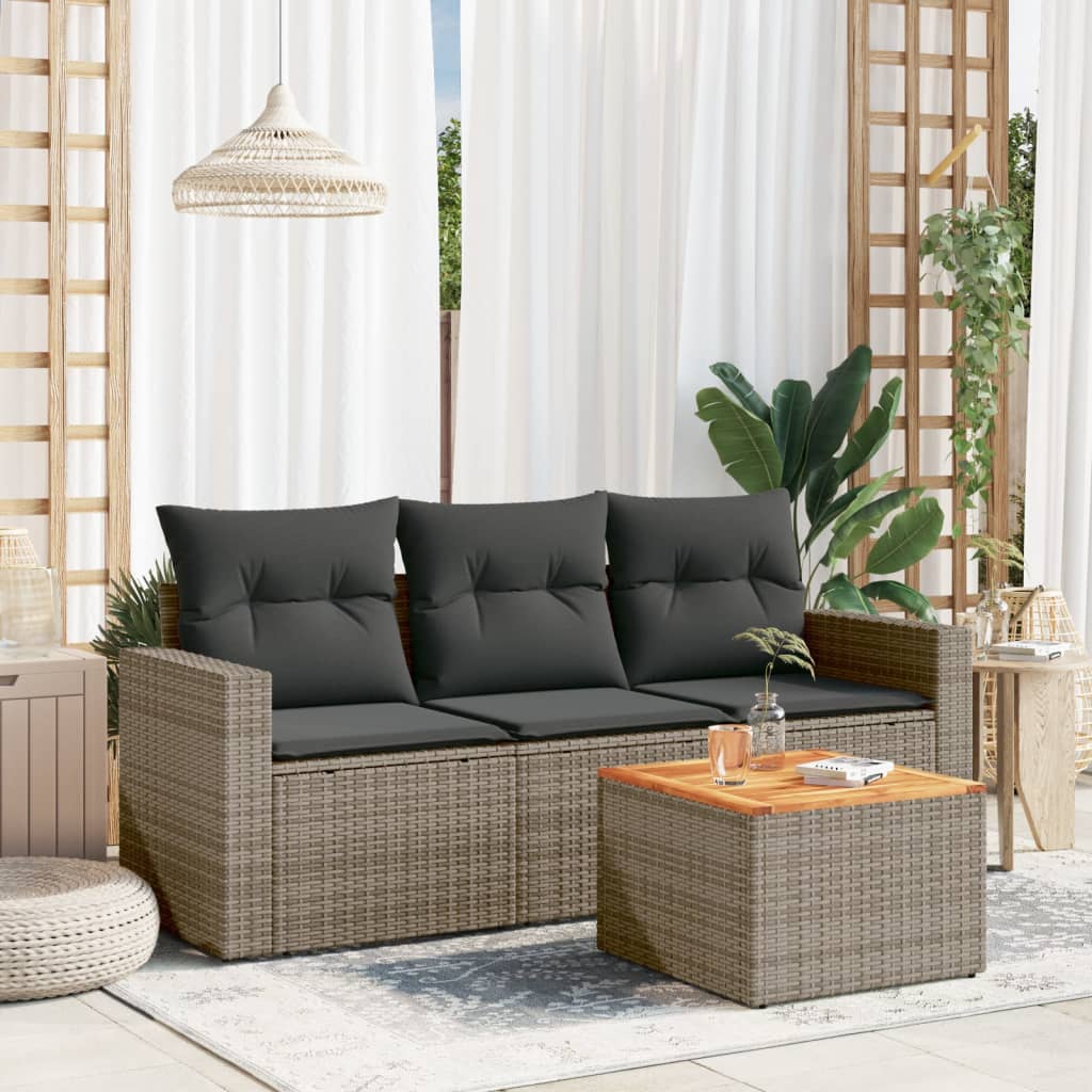 Sofasæt Til Haven 4 Dele Med Hynder Polyrattan - Variant 3256326