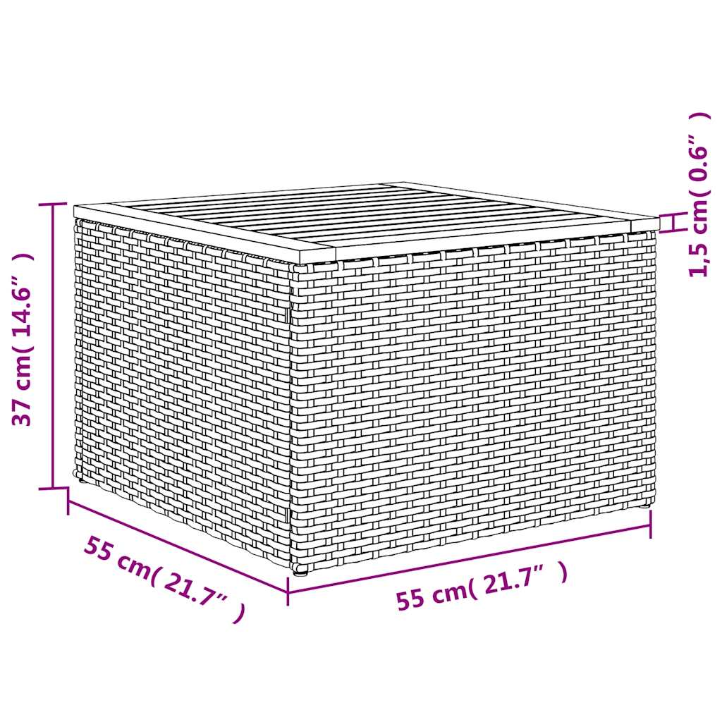 Sofasæt til Haven 4 Dele med Hynder Polyrattan Grå - billede 14