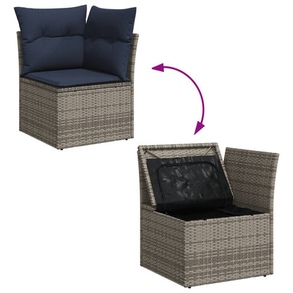 Sofasæt til Haven 5 Dele med Hynder Polyrattan Grå - billede 10