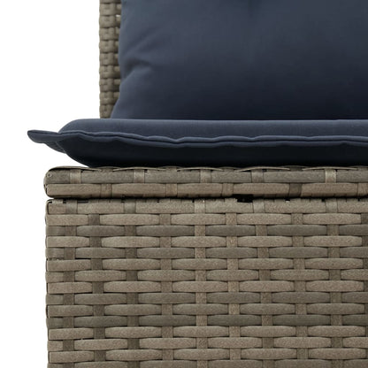 Loungesæt til Haven 11 Dele med Hynder Polyrattan Grå - billede 7