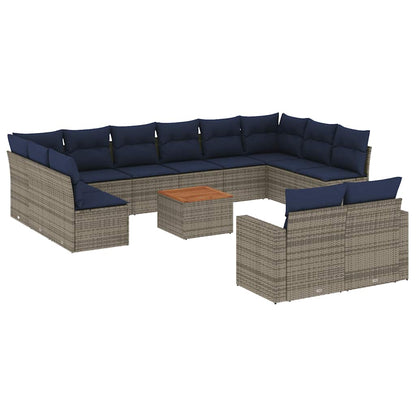 Sofasæt til Haven 13 Dele med Hynder Polyrattan Grå - billede 2