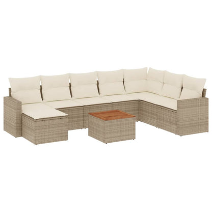 Sofasæt Til Haven 9 Dele Med Hynder Polyrattan - Billede 2
