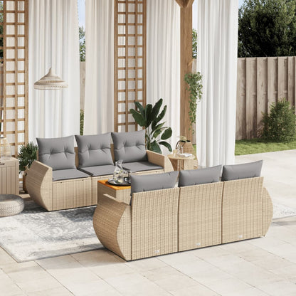 Sofasæt Til Haven 7 Dele Med Hynder Polyrattan - Variant 3257228
