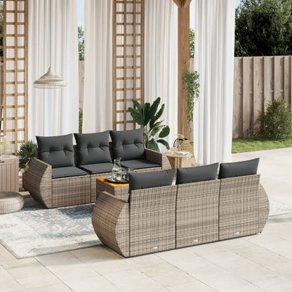 Sofasæt Til Haven 7 Dele Med Hynder Polyrattan - Variant 3257229