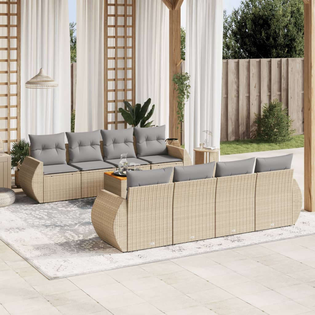 Sofasæt Til Haven 9 Dele Med Hynder Polyrattan - Variant 3257256