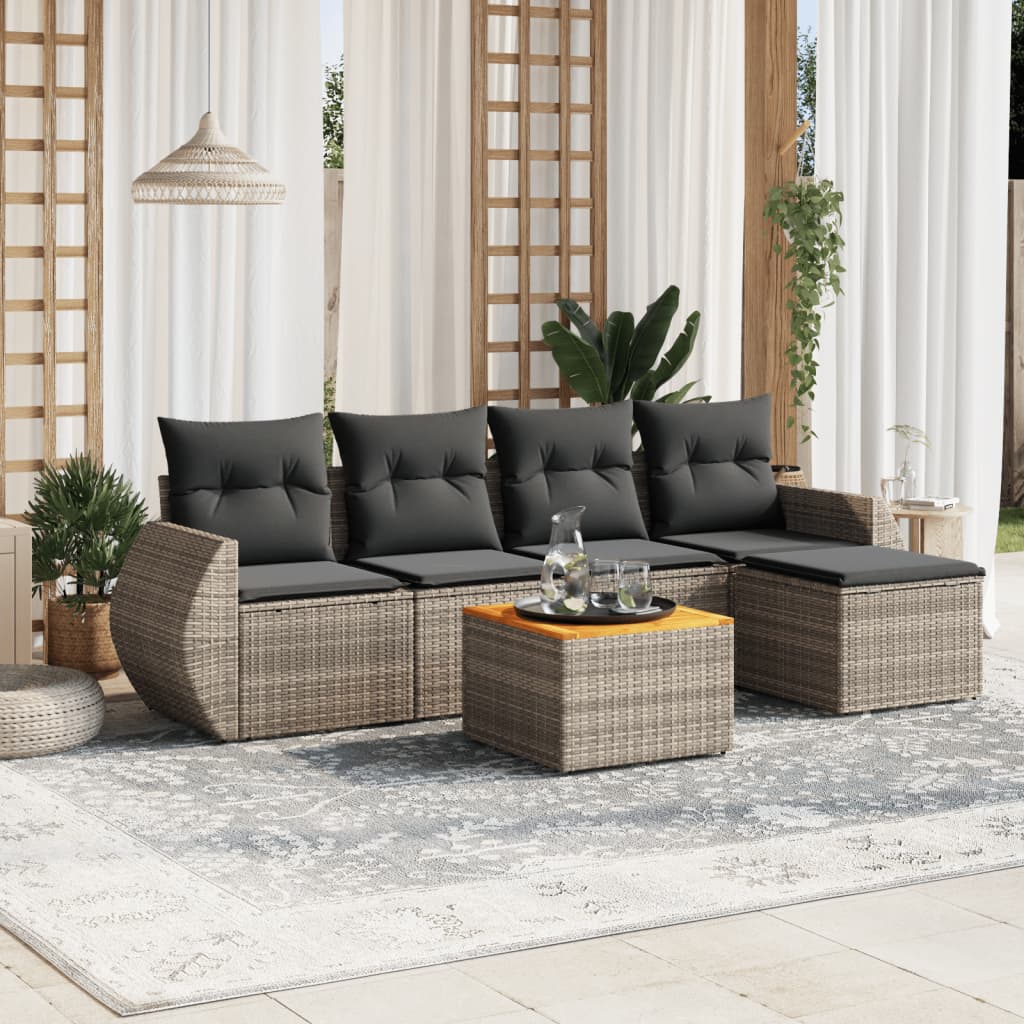 Sofasæt Til Haven 6 Dele Med Hynder Polyrattan - Variant 3257313