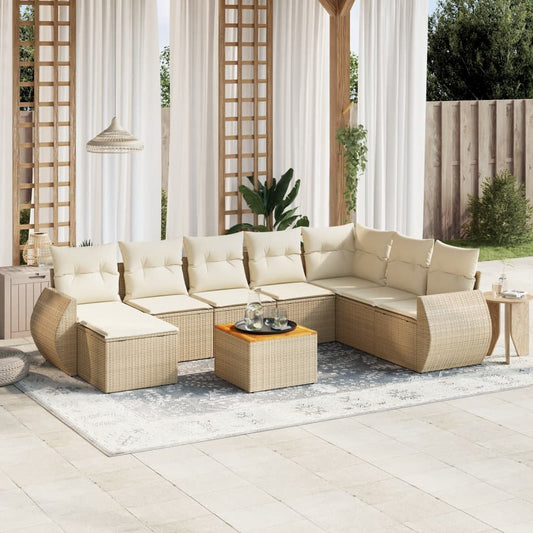 Sofasæt Til Haven 9 Dele Med Hynder Polyrattan - Hovedbillede