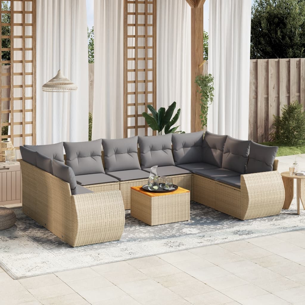 Sofasæt Til Haven 10 Dele Med Hynder Polyrattan - Variant 3257480