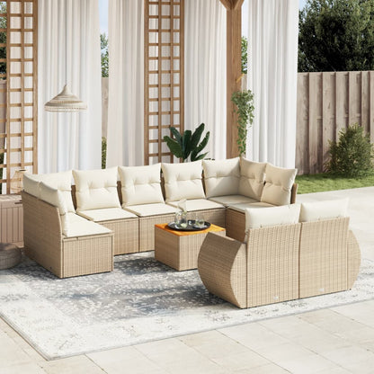 Sofasæt Til Haven 10 Dele Med Hynder Polyrattan - Variant 3257486