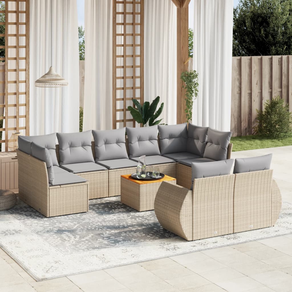 Sofasæt Til Haven 10 Dele Med Hynder Polyrattan - Variant 3257487
