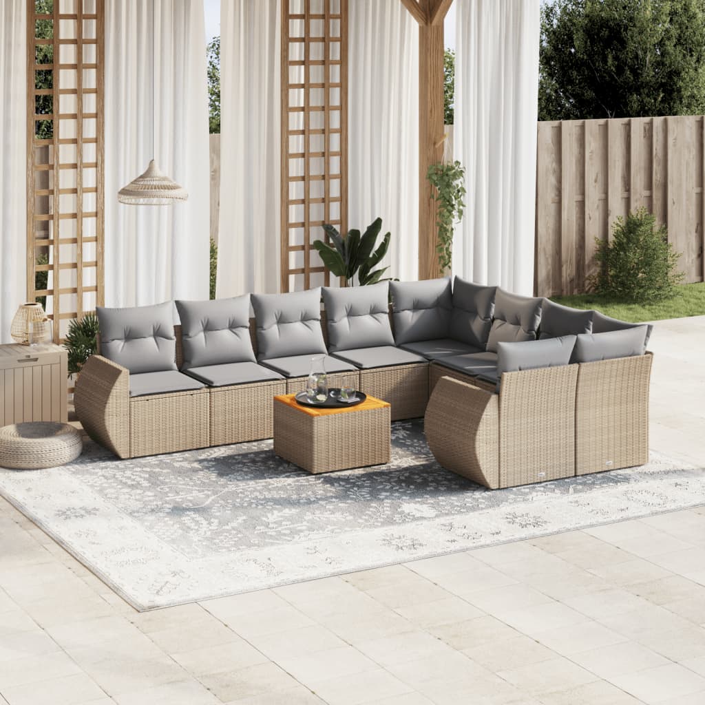 Sofasæt Til Haven 10 Dele Med Hynder Polyrattan - Variant 3257494