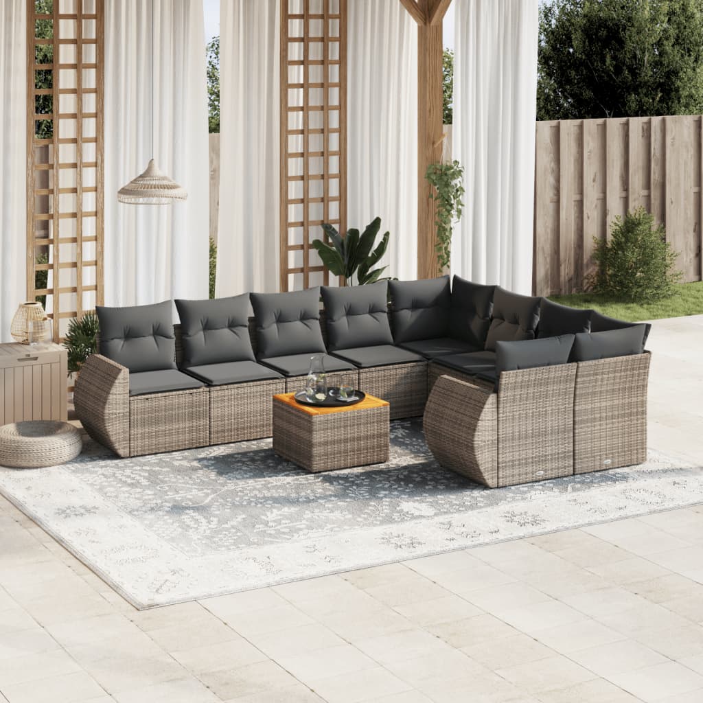 Sofasæt Til Haven 10 Dele Med Hynder Polyrattan - Variant 3257495