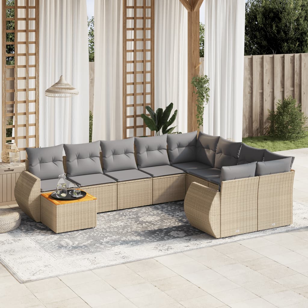 Sofasæt Til Haven 10 Dele Med Hynder Polyrattan - Variant 3257501
