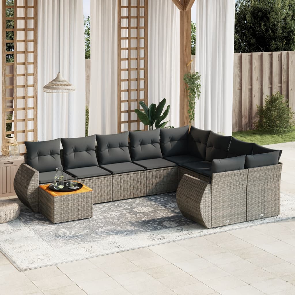 Sofasæt Til Haven 10 Dele Med Hynder Polyrattan - Variant 3257502