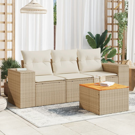 Sofasæt Til Haven 4 Dele Med Hynder Polyrattan - Hovedbillede