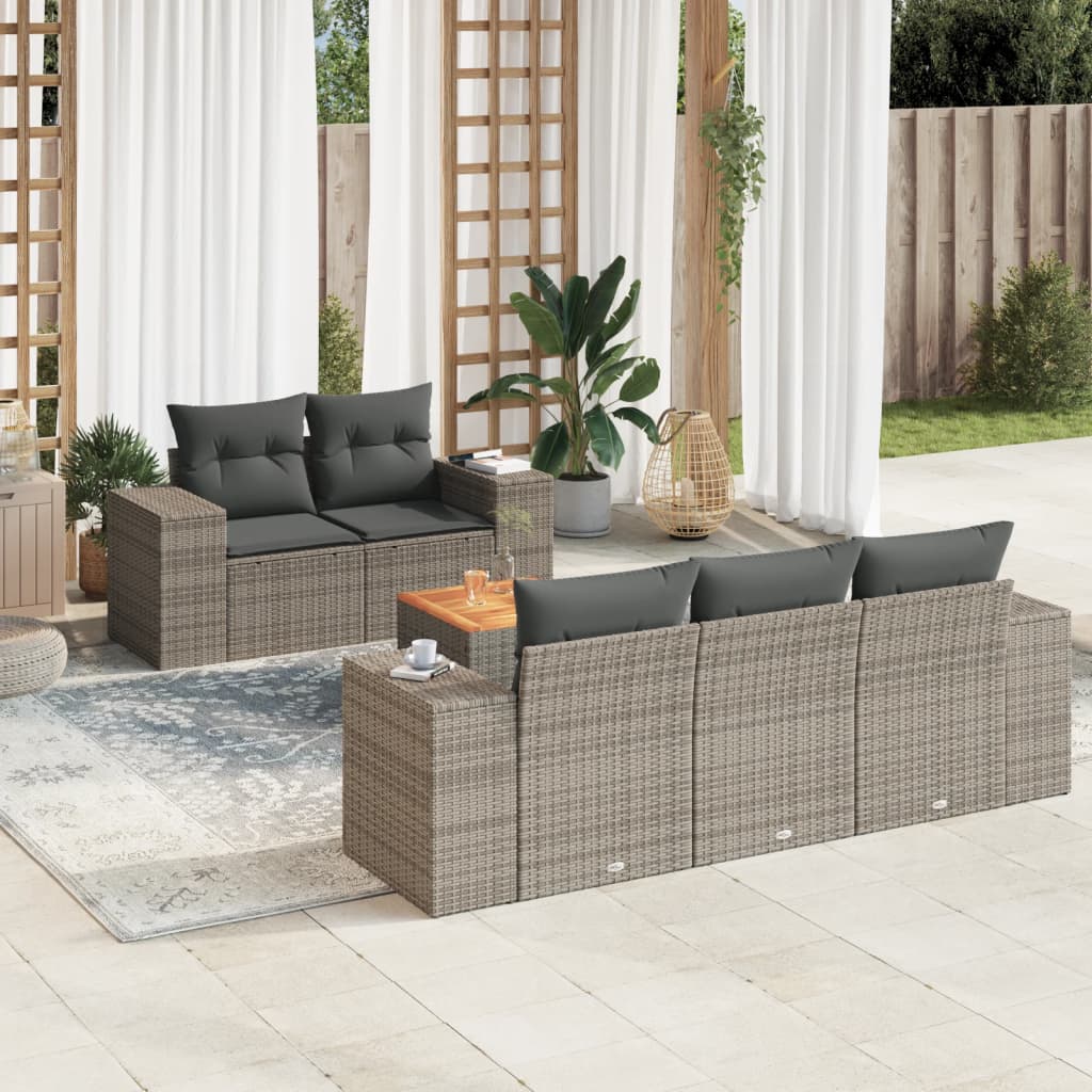 Sofasæt Til Haven 6 Dele Med Hynder Polyrattan - Variant 3257663