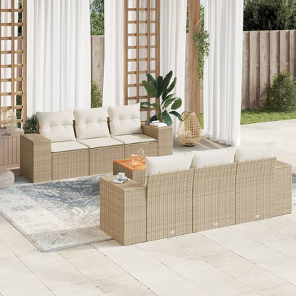 Sofasæt Til Haven 7 Dele Med Hynder Polyrattan - Hovedbillede