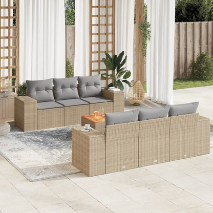 Sofasæt Til Haven 7 Dele Med Hynder Polyrattan - Variant 3257669