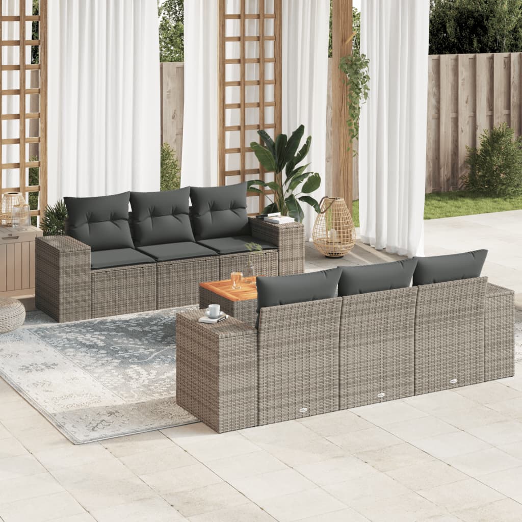 Sofasæt Til Haven 7 Dele Med Hynder Polyrattan - Variant 3257670