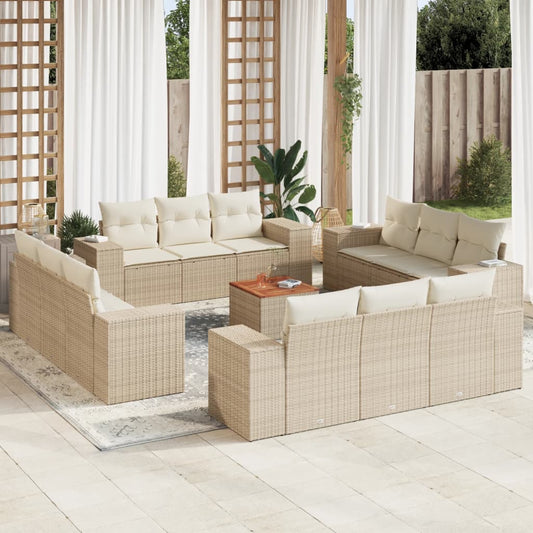 Sofasæt Til Haven 13 Dele Med Hynder Polyrattan - Hovedbillede