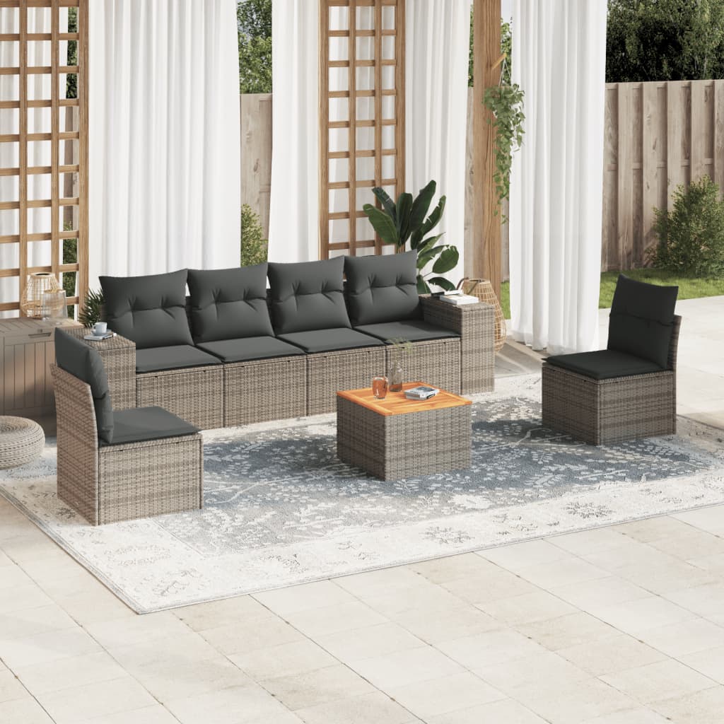 Sofasæt Til Haven 7 Dele Med Hynder Polyrattan - Variant 3257726