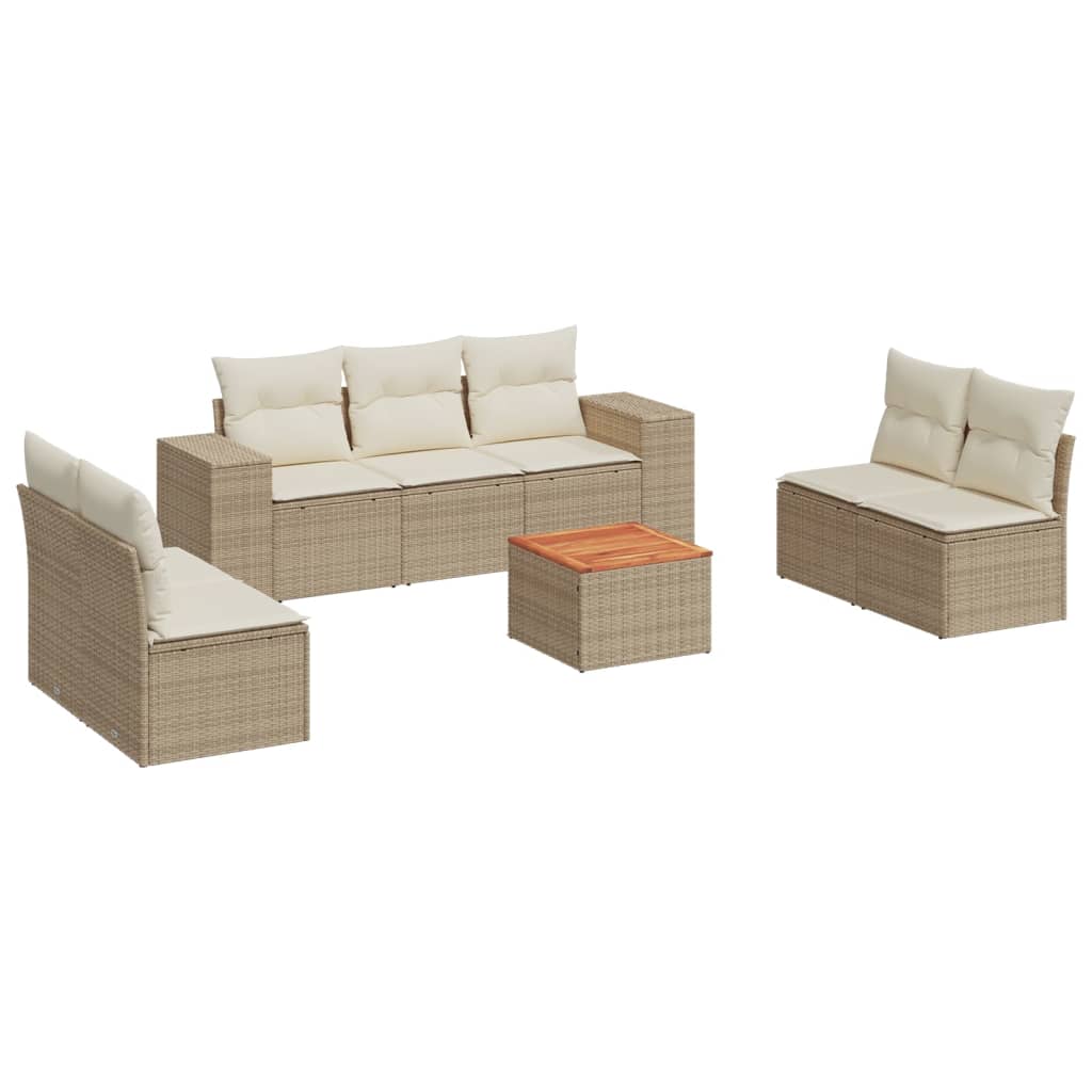 Sofasæt Til Haven 8 Dele Med Hynder Polyrattan - Billede 2