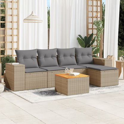 Sofasæt Til Haven 6 Dele Med Hynder Polyrattan - Variant 3257753