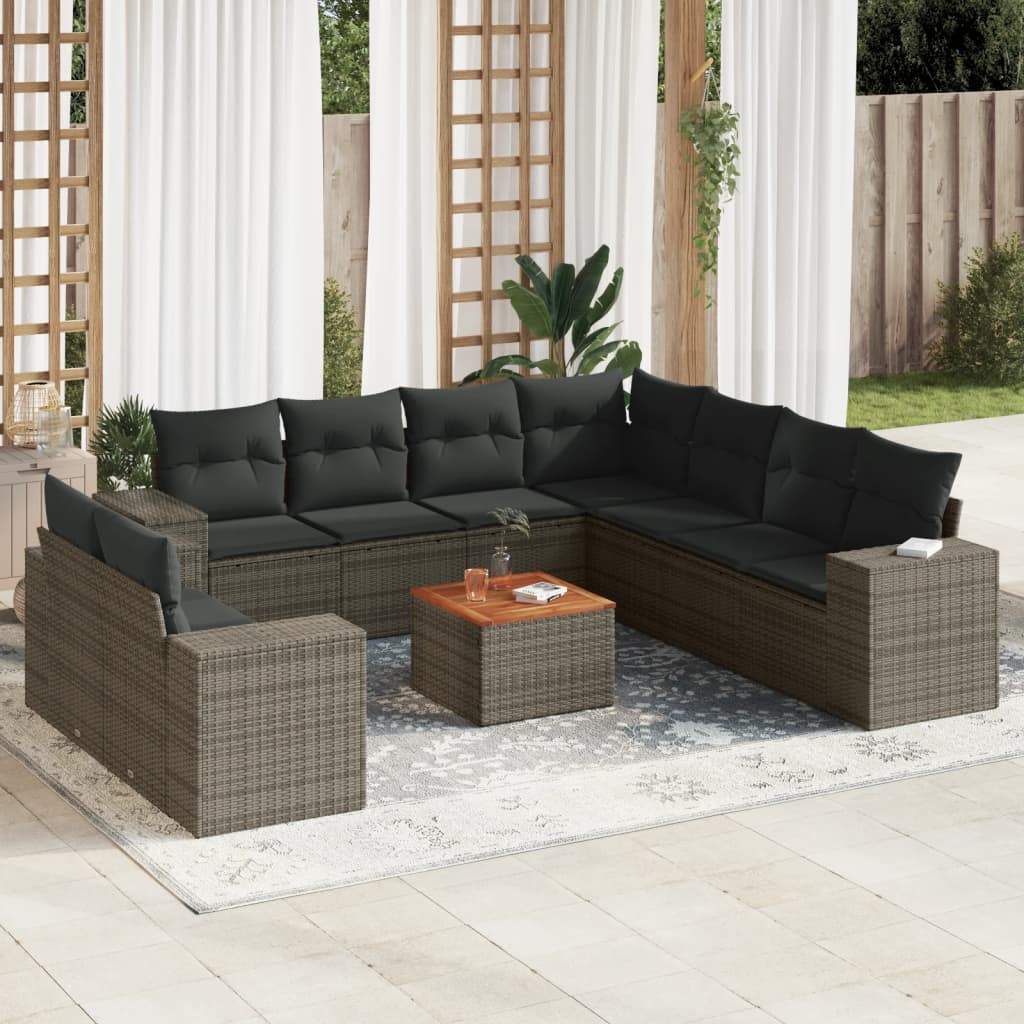 Sofasæt Til Haven 10 Dele Med Hynder Polyrattan - Variant 3257845