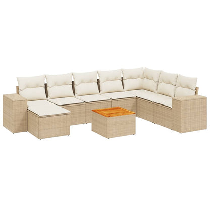 Sofasæt Til Haven 9 Dele Med Hynder Polyrattan - Billede 2