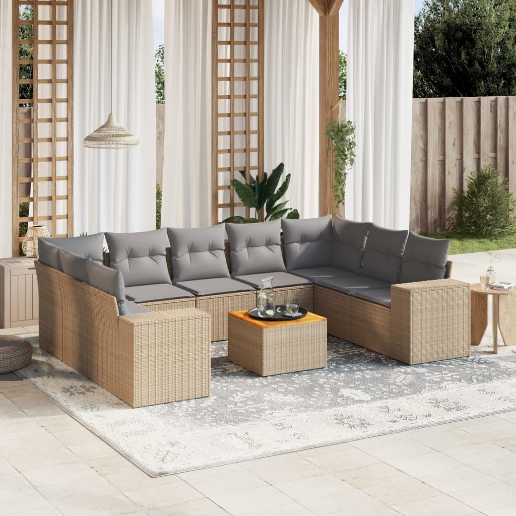 Sofasæt Til Haven 10 Dele Med Hynder Polyrattan - Variant 3257921