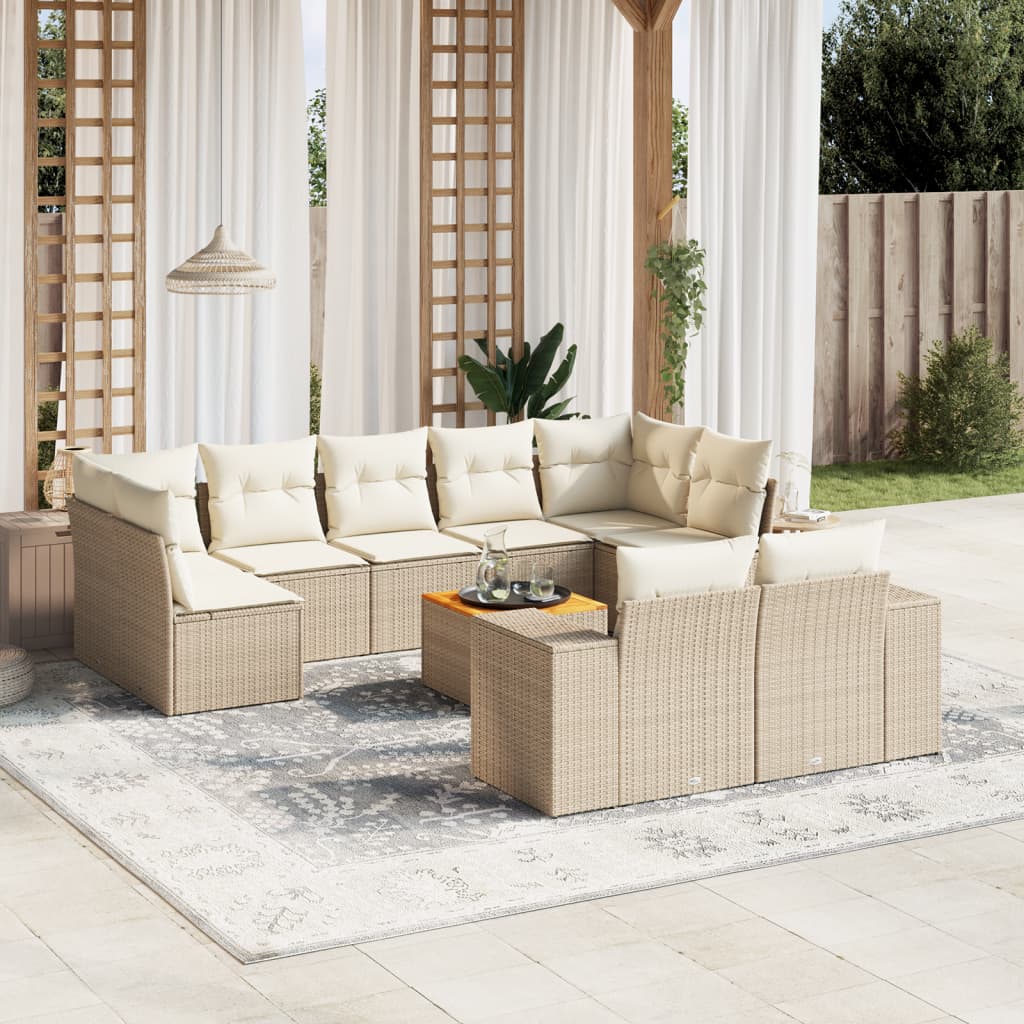 Sofasæt Til Haven 10 Dele Med Hynder Polyrattan - Variant 3257927