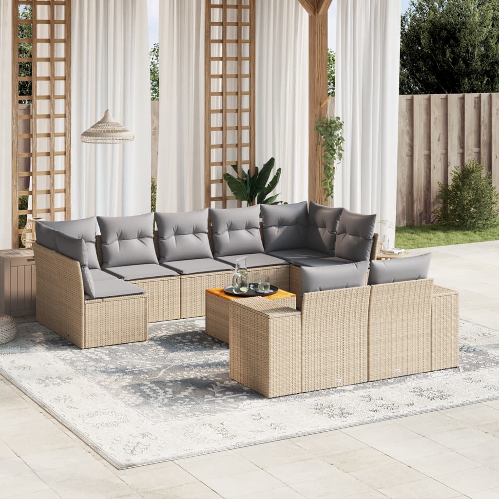 Sofasæt Til Haven 10 Dele Med Hynder Polyrattan - Variant 3257928