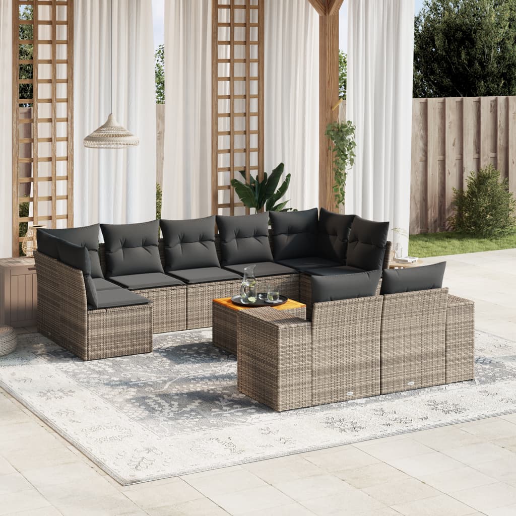 Sofasæt Til Haven 10 Dele Med Hynder Polyrattan - Variant 3257929