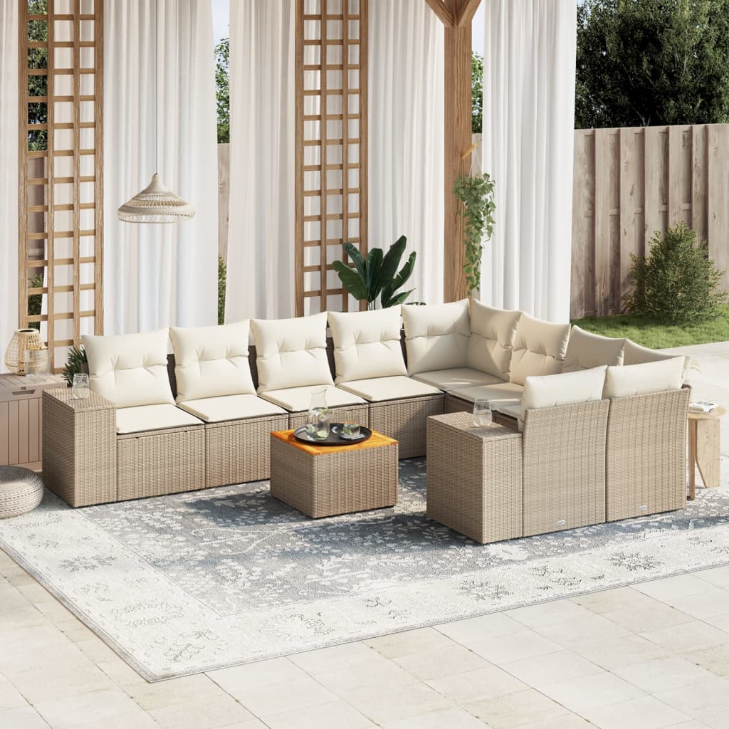Sofasæt Til Haven 10 Dele Med Hynder Polyrattan - Variant 3257934