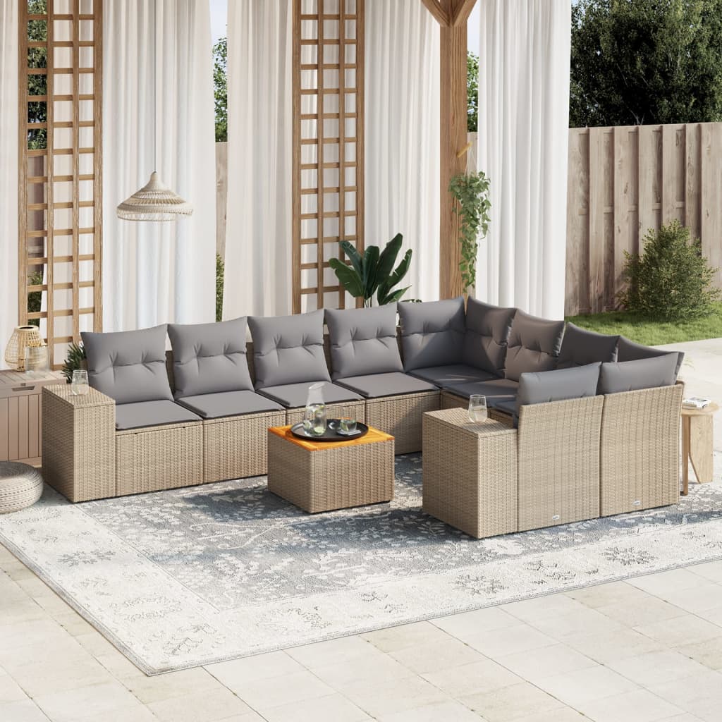Sofasæt Til Haven 10 Dele Med Hynder Polyrattan - Variant 3257935