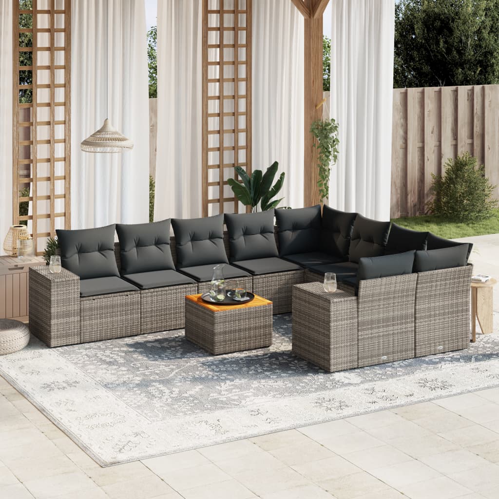 Sofasæt Til Haven 10 Dele Med Hynder Polyrattan - Variant 3257936