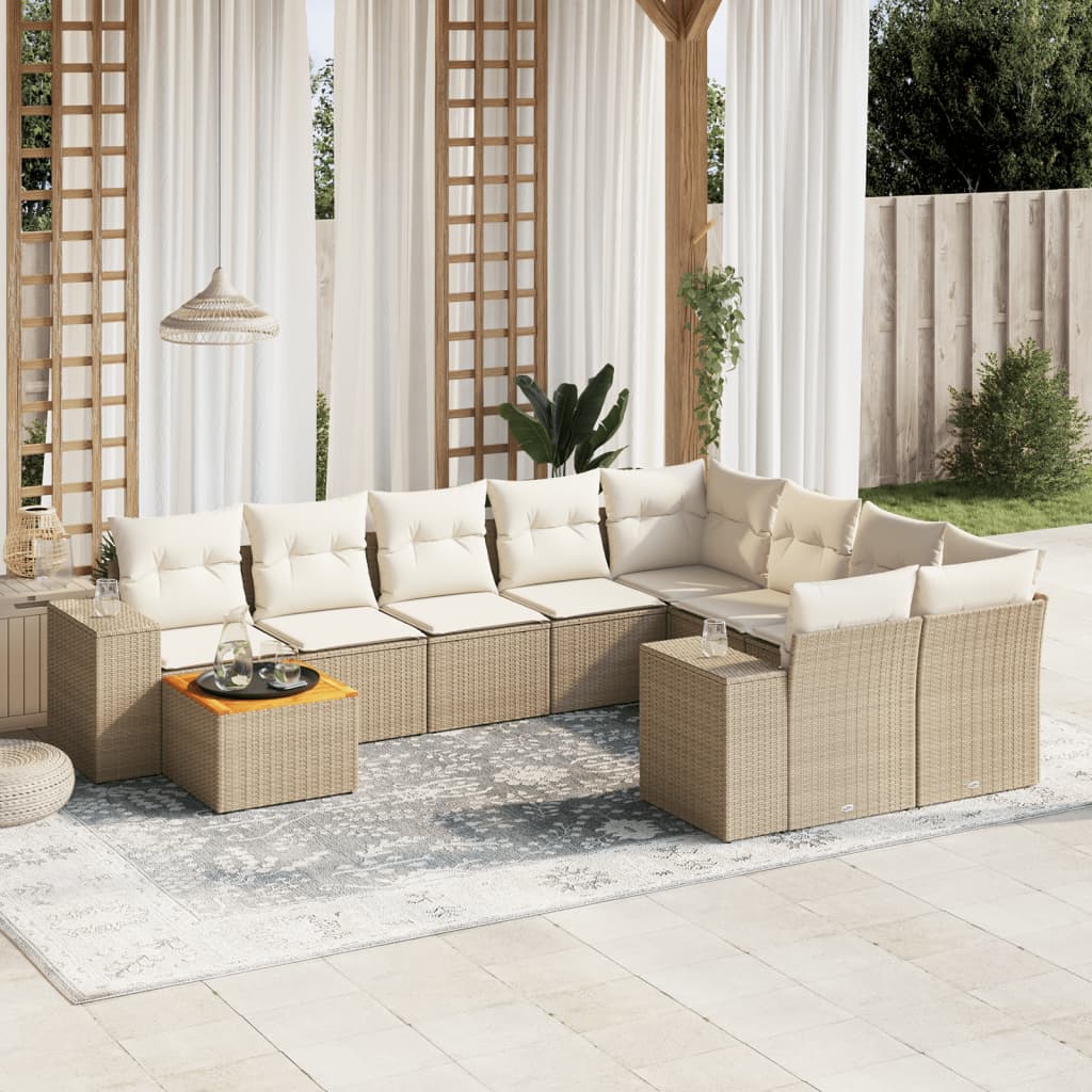 Sofasæt Til Haven 10 Dele Med Hynder Polyrattan - Variant 3257941