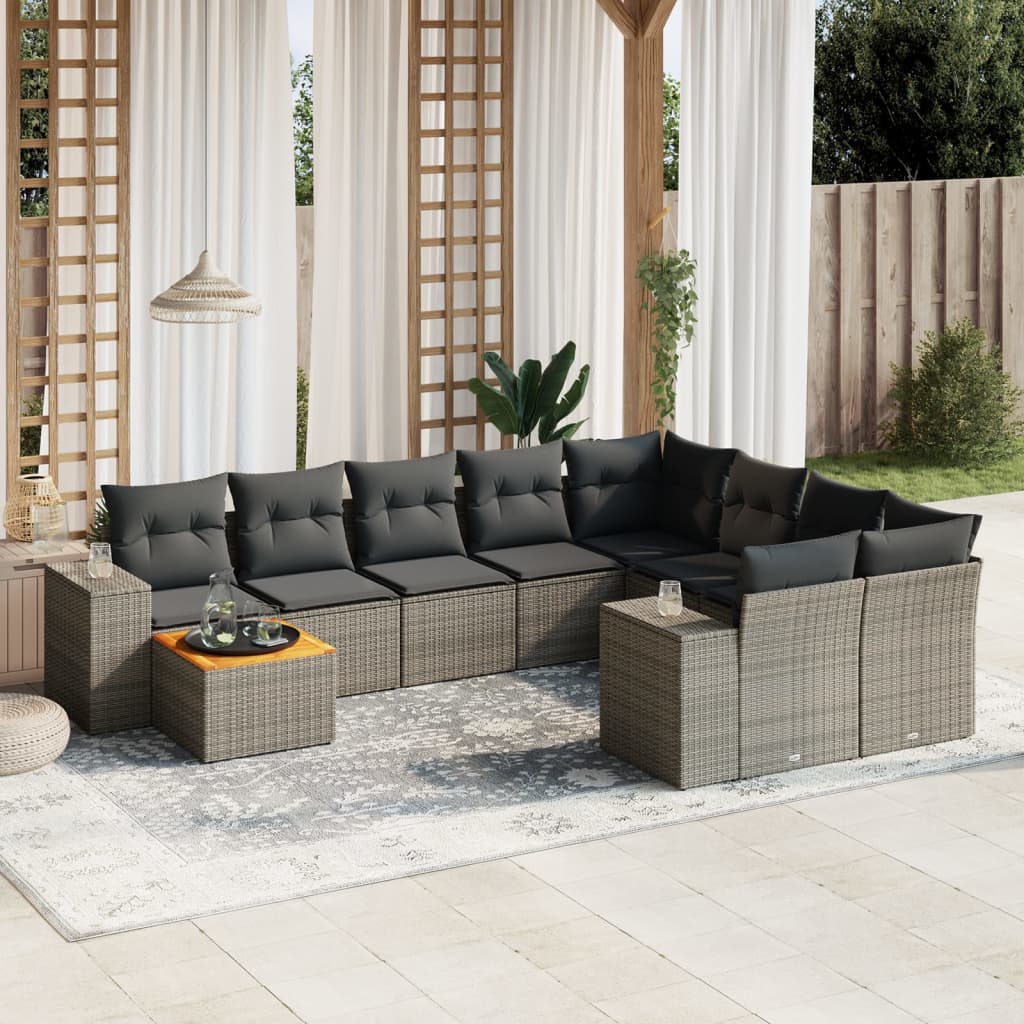 Sofasæt Til Haven 10 Dele Med Hynder Polyrattan - Variant 3257943