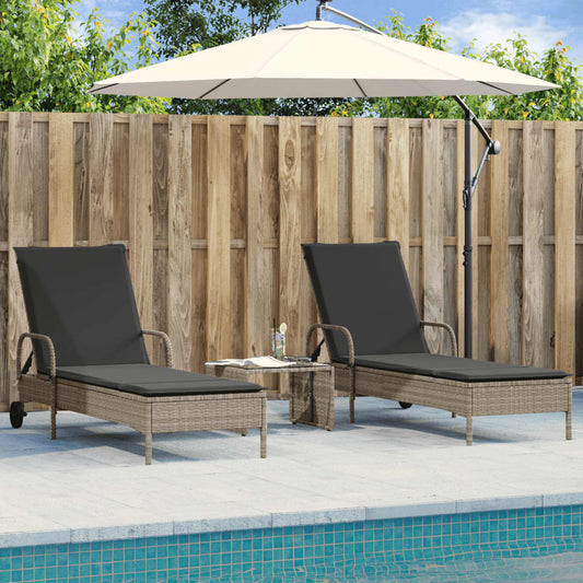 Liggestole 2 Stk. Med Hynder Polyrattan