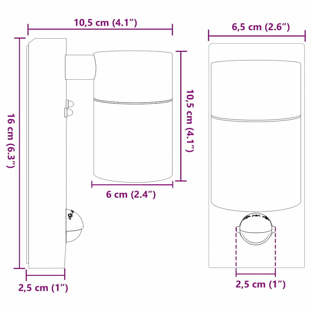 Udendørs Væglampe 6,5 X 10,5 X 16 Cm Og Glas - Billede 11